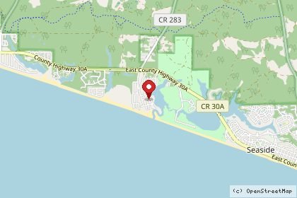 Map of our garage door service area in Grayton Beach, FL