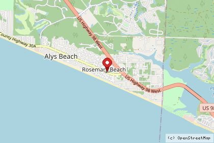 Map of our garage door service area in Rosemary Beach, FL